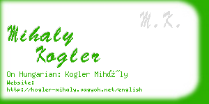 mihaly kogler business card